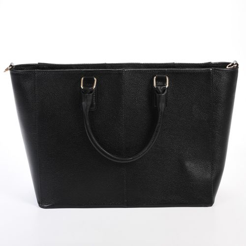 Bolsa Tote Grande Preto Couro Cotelê