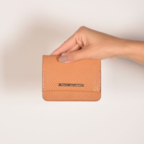 Carteira Couro Snake Tan