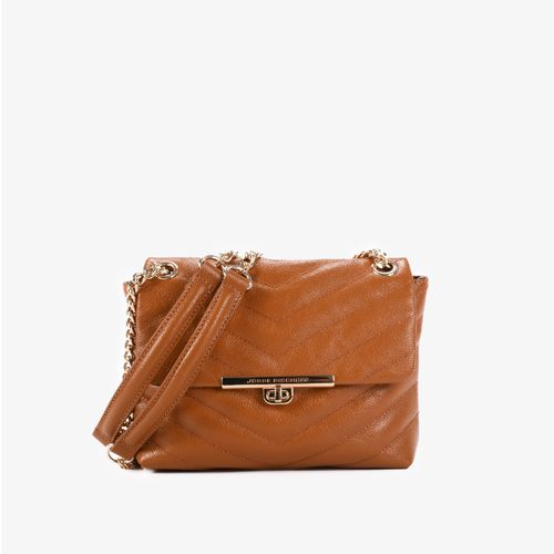 Bolsa De Ombro Pequena Caramelo Anis Couro