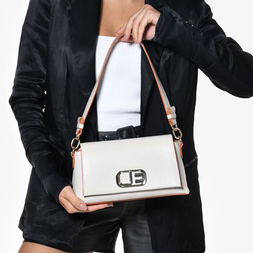 Bolsa Satchel Branco Blanc Couro