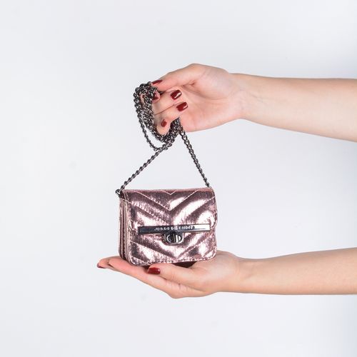 Mini Bag Rosa Antique Metalizado Matelassê