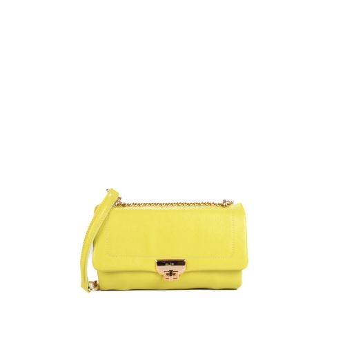 Bolsa Transversal Verde Lemonata Couro Macio