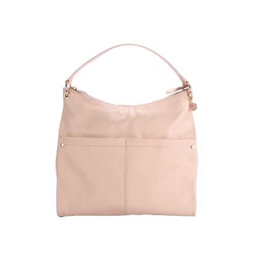 Bolsa Hobo Grande Nude Quartzo Couro