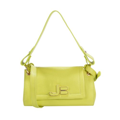 Bolsa de Ombro Média Verde Lemonata Espelho Couro