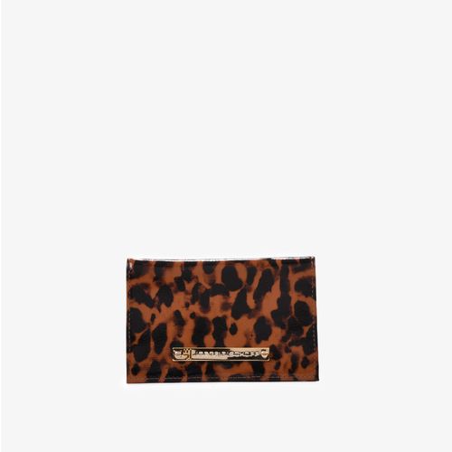 Carteira Slim Animal Print Tortoise Couro