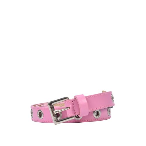 Cinto Quadril Rosa Peony Prata Couro