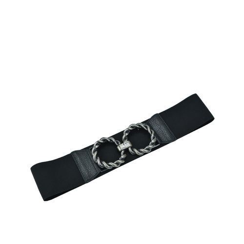 Cinto Elástico Preto Prata Jb