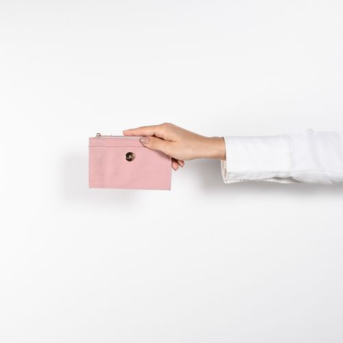 Carteira Rosa Dots Couro
