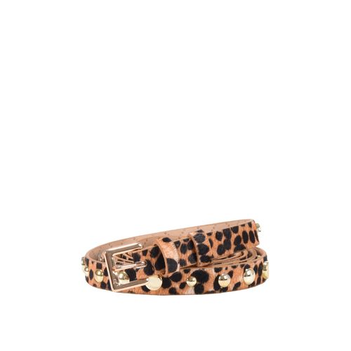 Cinto Quadril Guepardo Metal Dourado Couro