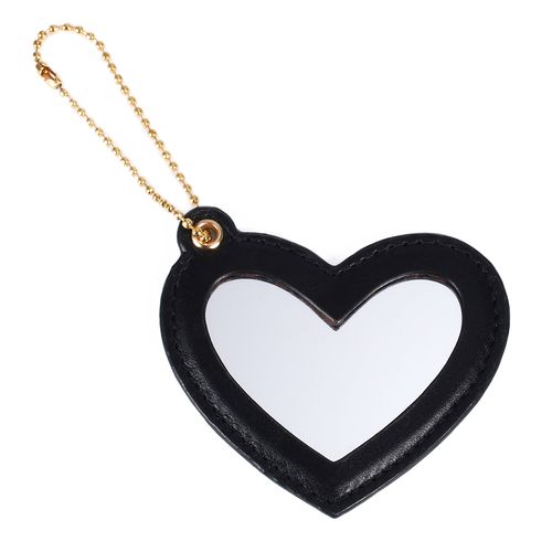 Bag Charm Coração Espelho Preto