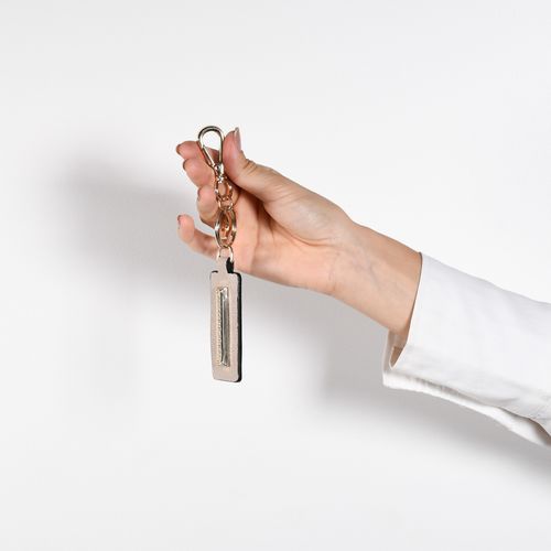 Bag Charm Chaveiro Branco Blanc Mandala Couro Jb