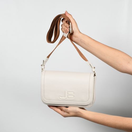 Bolsa Transversal Branco Blanc Couro JB