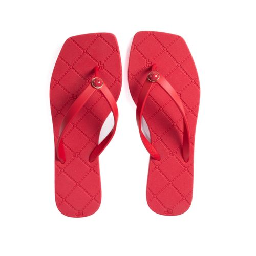 Flat Vermelho Tulipa Botão Jb