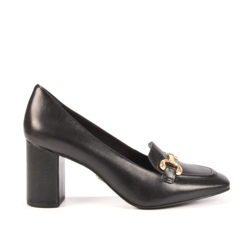 Scarpin Preto Bridão Couro