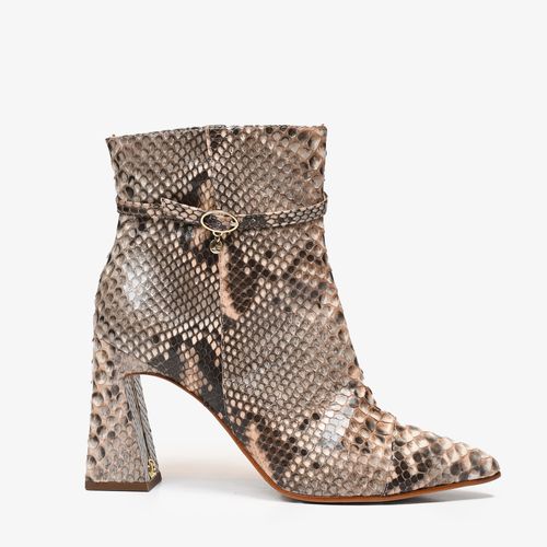 Bota Nude Sand Pele Cobra Python Mandala JB