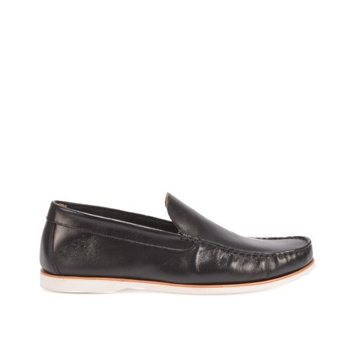 Sapato Slip On Masculino Preto Couro