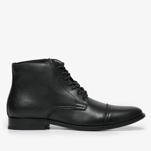 Bota Masculina Preto Couro