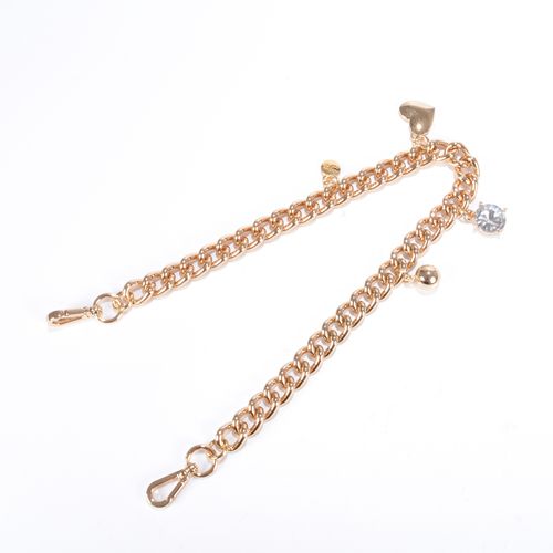 Bag Charm Corrente Dourada Pingentes