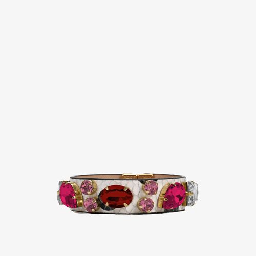 Pulseira Petit Poá Branco Preto Pedrarias Couro