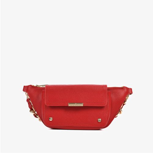 Belt Bag Vermelho Rubi Couro