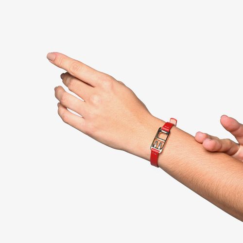 Pulseira Vermelho Rubi Mandala Jb Couro