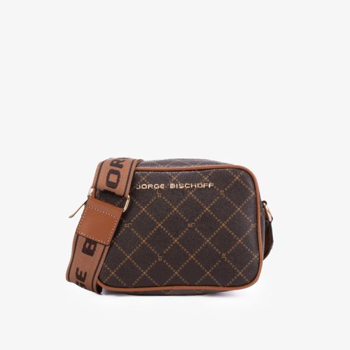 Bolsa Transversal Monograma Jb Marrom Gorgorão