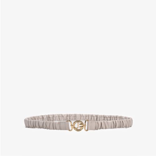 Cinto Branco Blanc Elástico Fivela Jb Couro