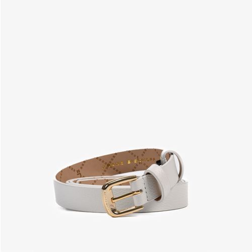Cinto Branco Blanc Fivela Couro