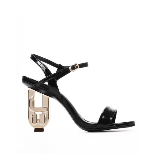 Sandália Preto Salto Exclusivo Jb Heel Couro