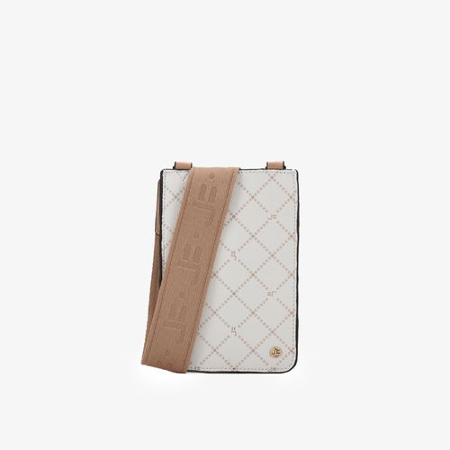 Porta Celular Monograma Jb Off White Nude Linho Gorgorão