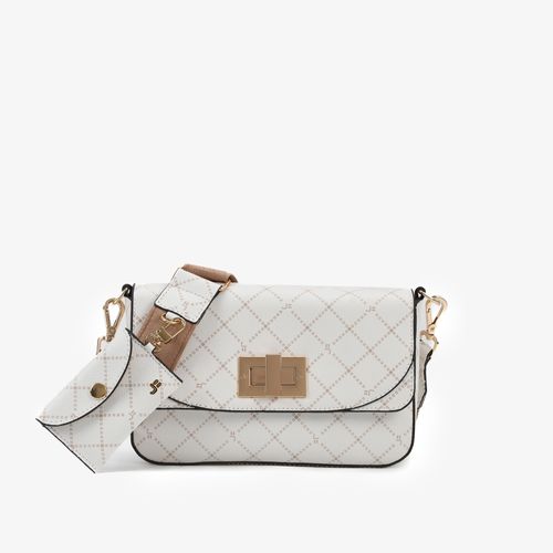 Bolsa Transversal Monograma Jb Off White Bag Charm