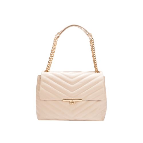 Bolsa De Ombro Off White Brulée Matelassê Couro