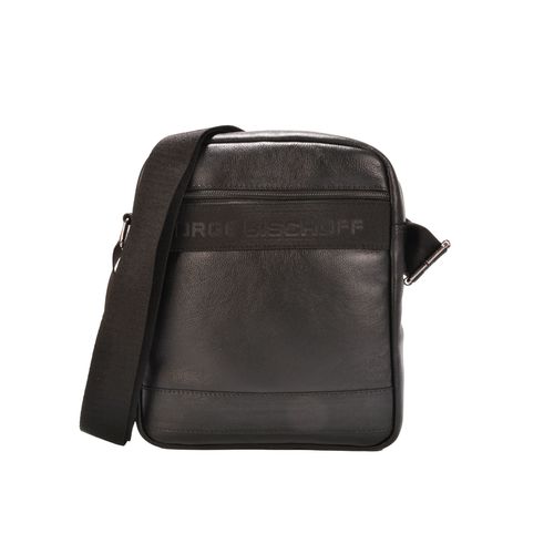 Bolsa Transversal Masculina Preta Couro