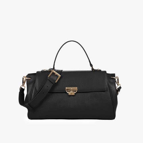 Bolsa Tote Grande Preto Couro