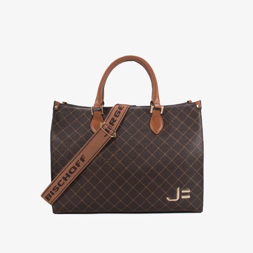 Bolsa Shopping Marrom Monograma JB