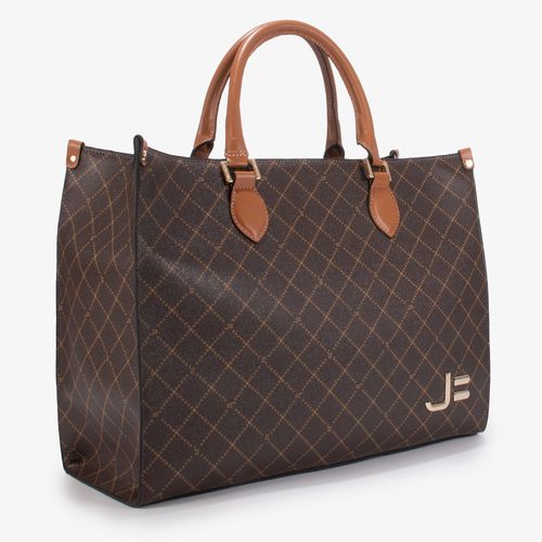 Bolsa Shopping Marrom Monograma JB