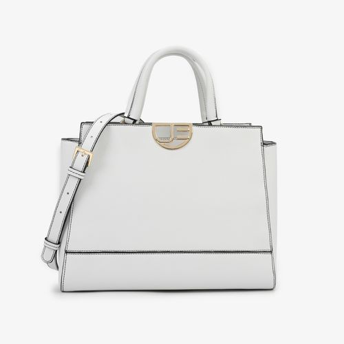 Bolsa Tote Média Branco Blanc Couro