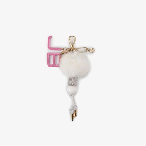 Bag Charm Branco Pompom Jb