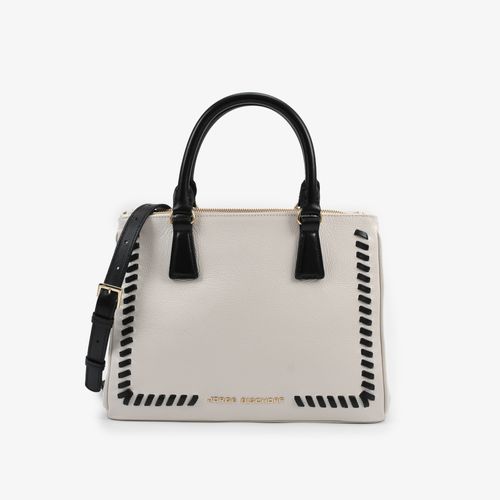 Bolsa Tote Branco Blanc Preto Couro