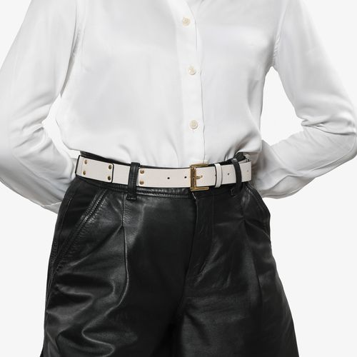 Cinto Branco Blanc Couro