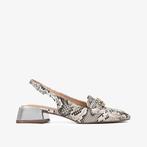 Slingback Snake Desert Bridão Couro Jb