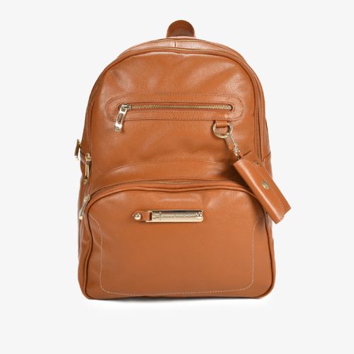 Mochila Caramelo Grande Couro