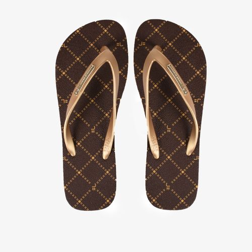 Flat Monograma Marrom Dourado