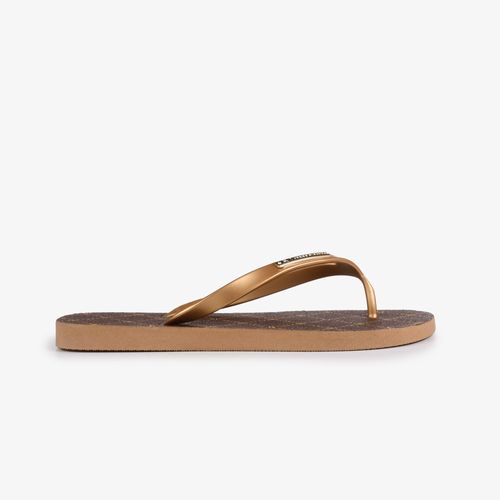 Flat Monograma Marrom Dourado