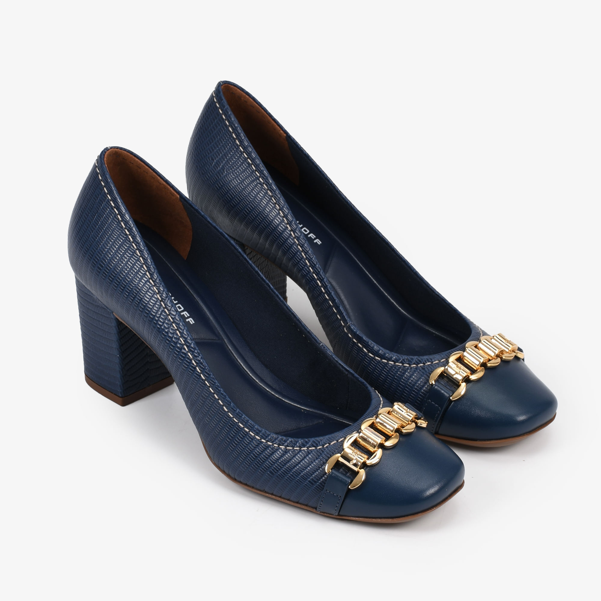 Scarpin Couro Scarpin Jorge Bischoff Azul Marinho Scarpin Azul