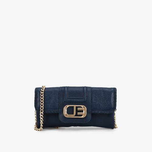Clutch Azul Montana Couro
