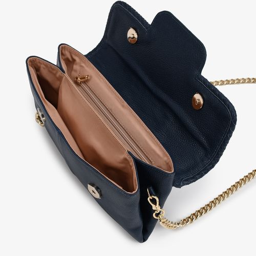 Clutch Azul Montana Couro