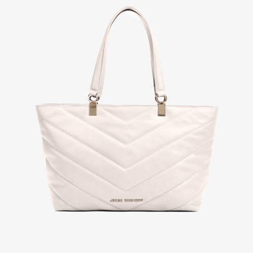 Bolsa Shopping Branco Blanc Grande Couro Matelassê