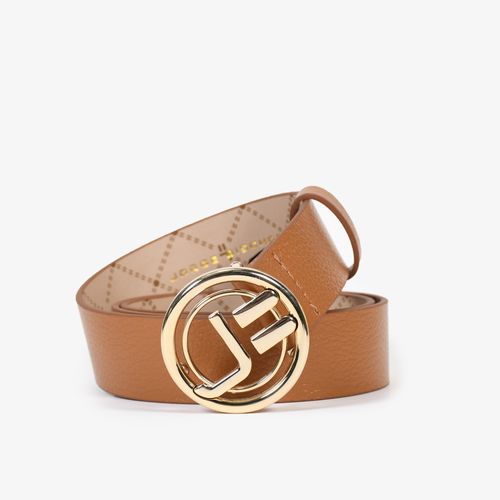 Cinto Caramelo Mandala Dourado Jb Couro