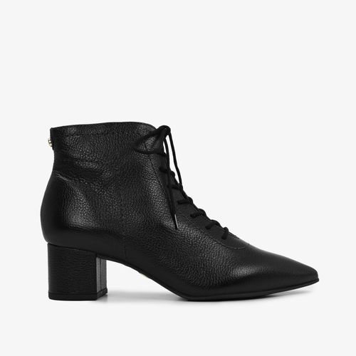Bota Preta Cano Curto Couro